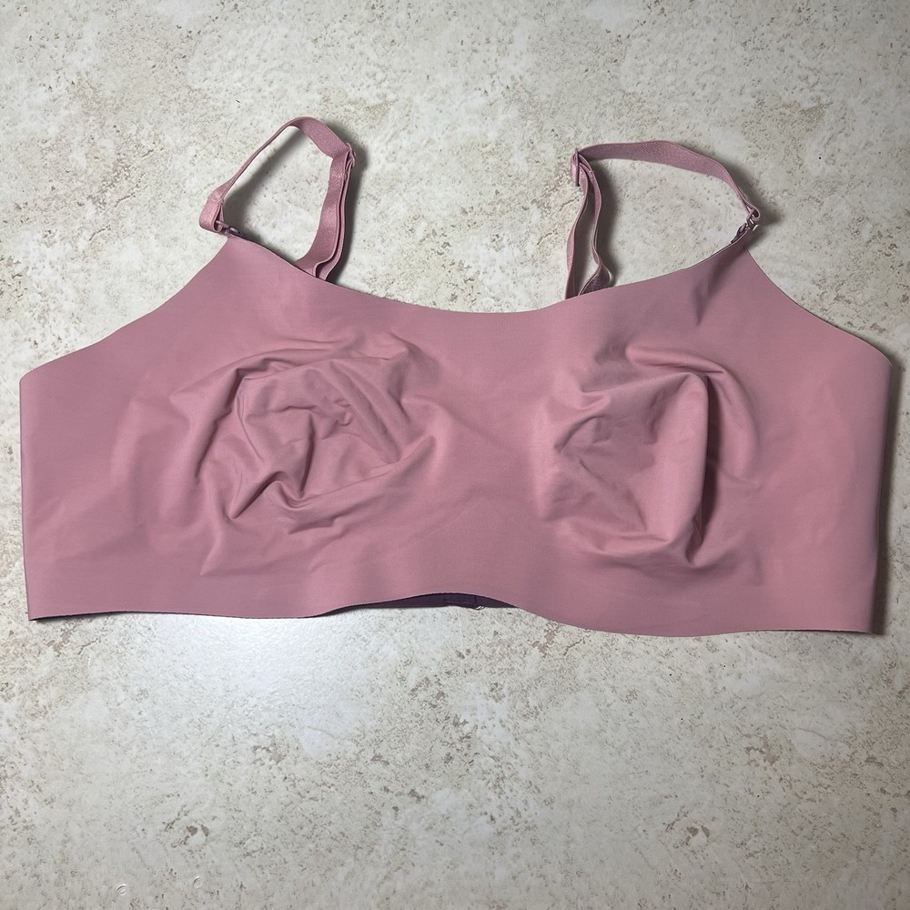Knix Wireless Contour Bra Size 5 Pink Plum‎ Dusty Rose Wirefree Comfort 36DD-40D
